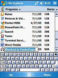 PDA pockettopo install 7